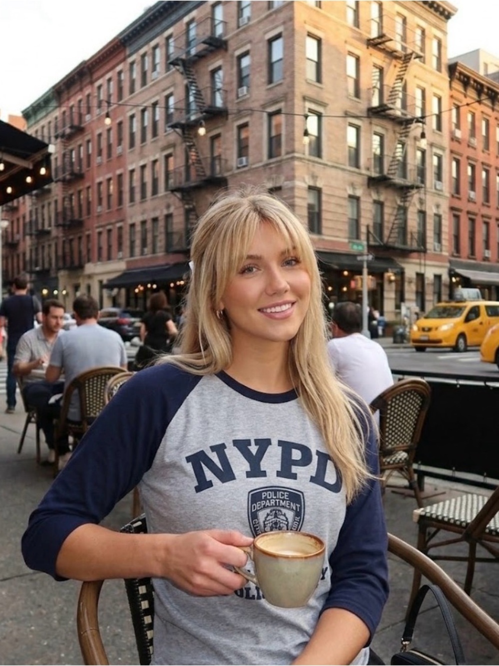 NYPD Gray & Navy Raglan Woman’s Shirt
